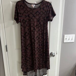 LuLaRoe Red High-Low Raglan Dress